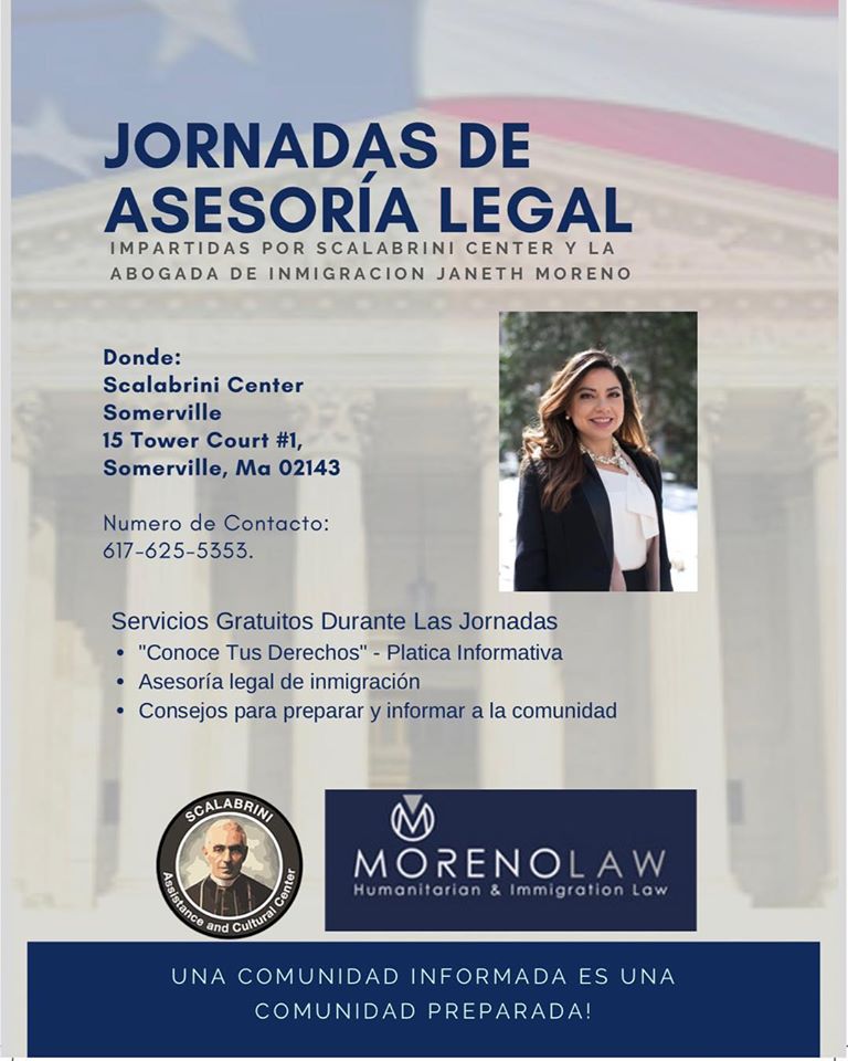 Moreno Law Acuerdo de Colaboración Con Los Centros Scalabrini With Scalabrini Centers en Somerville